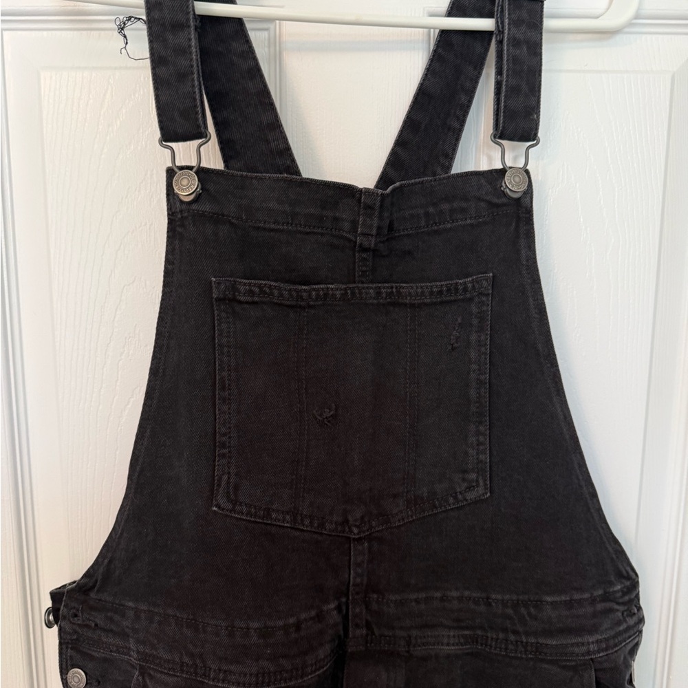 Old Navy Black Denim Overalls - Picture 3 of 5